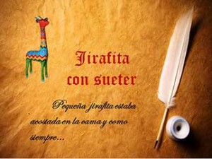 cuentos infantiles cortos. La jirafita con sueter