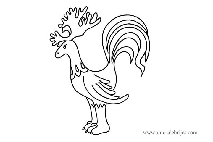 dibujos para dibujar gallo alce - Amo Alebrijes