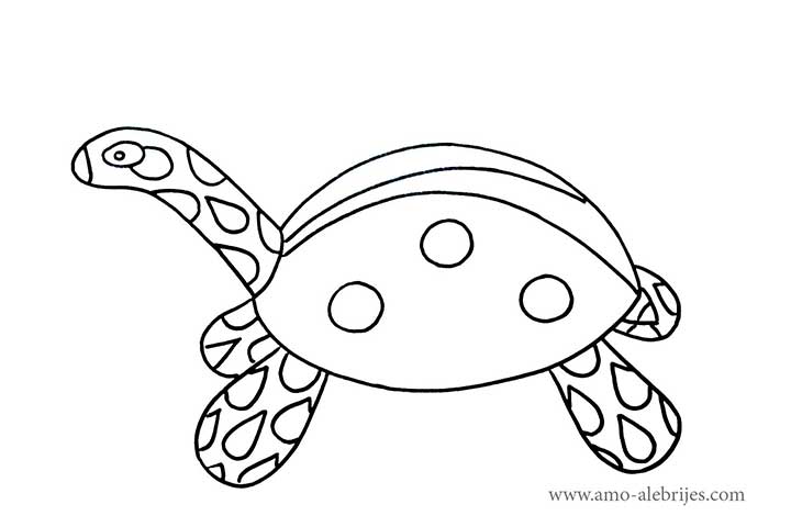 dibujos-para-colorear-tortuga-catarina - Amo Alebrijes