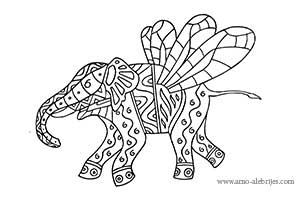 dibujos para dibujar elefante odonata - Amo Alebrijes