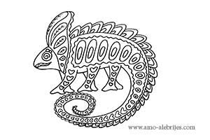 dibujos para dibujar alebrije camaleón con 6 patas